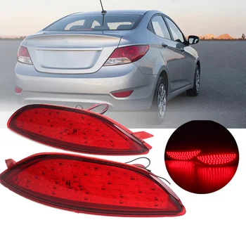 

COOYIDOM 1Pair Rear Bumper Taillight Reflector Parking Brake Fog Light For Hyundai Accent Solaris Vern 2008-2015 LED Auto
