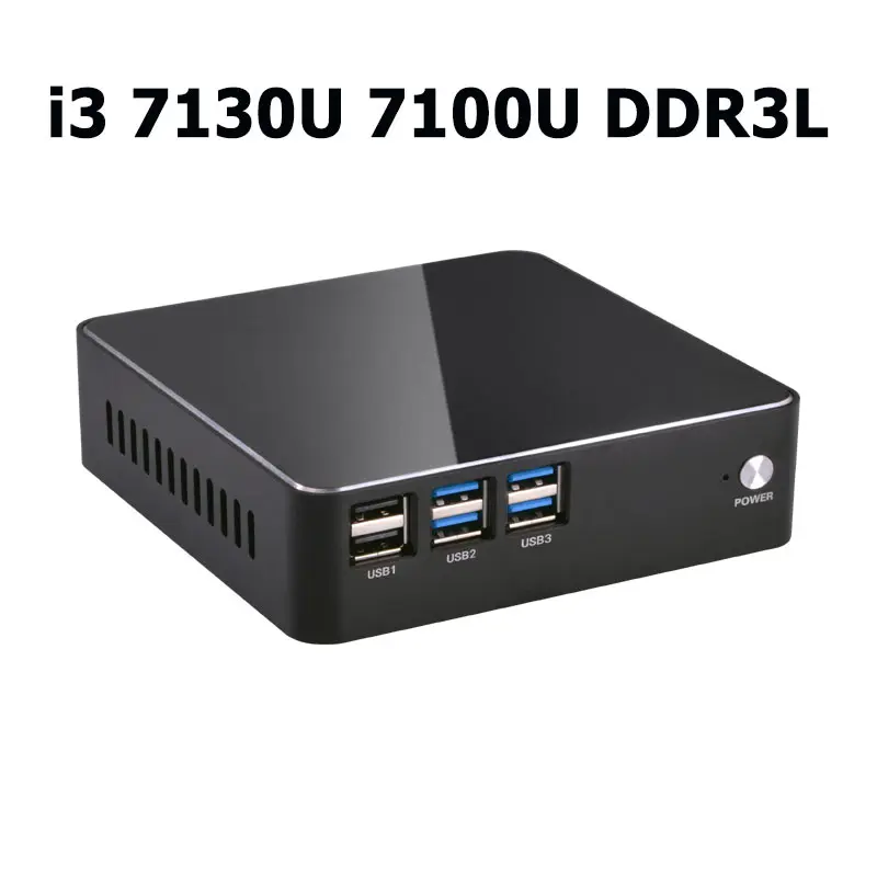 i3 7130U 7100U DDR3L Дешевые Intel i3 7100U i5 7200U i7 мини-компьютер DDR4/DDR3 Win10 Linux Barebone портативный ПК 4K HTPC медный вентилятор 6* USB HDMI VGA WiFi - Цвет: i3 7130U 7100U DDR3L