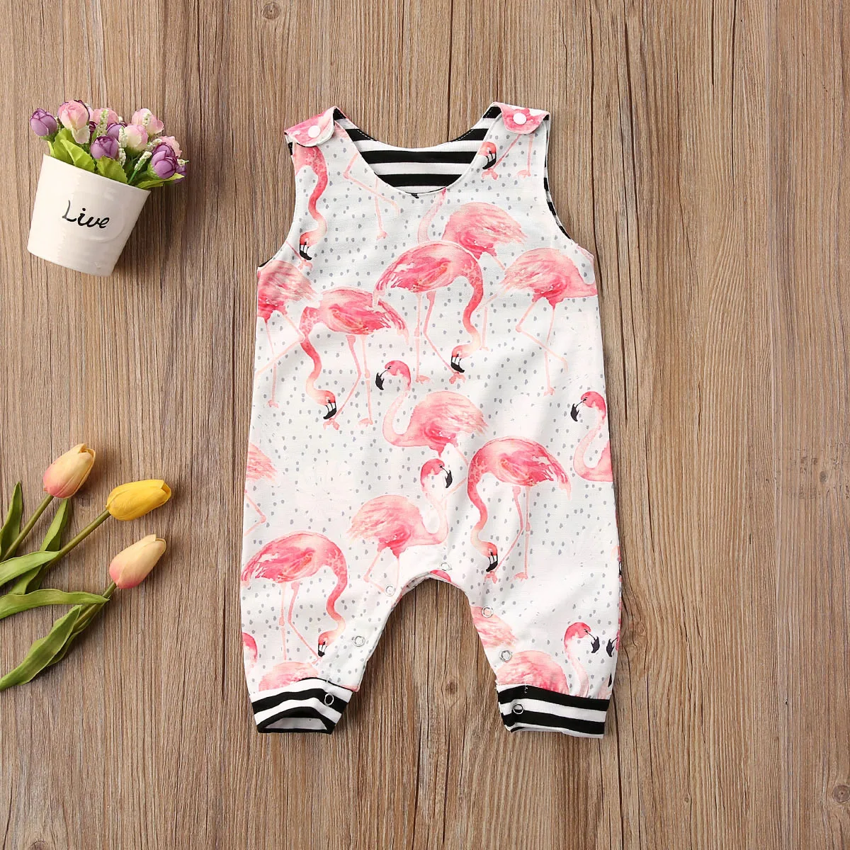 Citgeett Summer 0-3Y Infant Baby Girls Boys Rompers Sleeveless Cartoon Cotton Jumpsuits Clothes