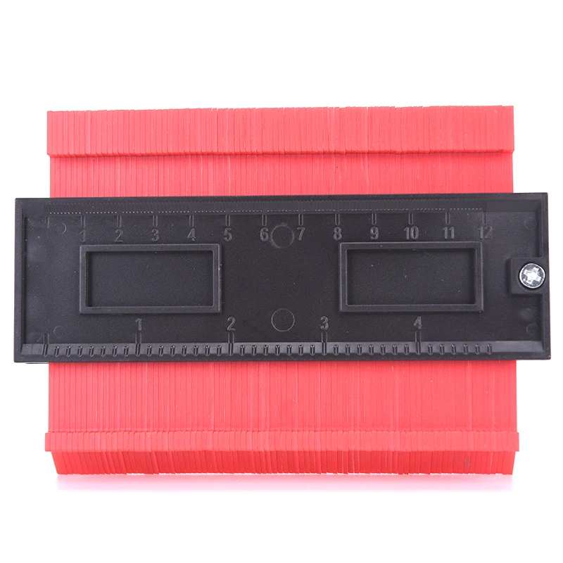 Practical New Plastic Gauge Duplicator Standard 5 Width Wood Marking Tool Tiling Laminate Tiles General Tools - Цвет: Красный