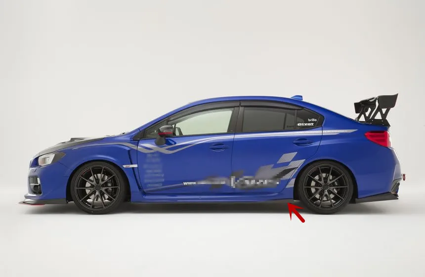 18 Автомобиль Стайлинг Gen 11th WRX STI VAB углеродного волокна боковые юбки VS Стиль для Subaru WRX STI