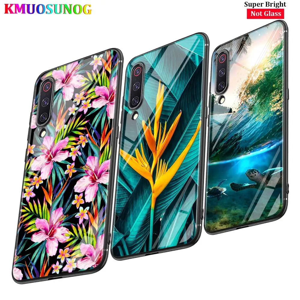 

Black Cover Tropical rain forest flower for Xiaomi Mi A1 A2 A3 5X 6X 6 8 9 Lite CC9 F1 9T 9TPro Play Glossy Phone Case