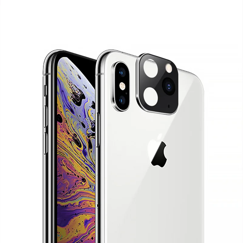 Для iPhone X XS MAX XR Seconds изменить на iPhone 11 Pro MAX наклейка на рассеиватель модифицированный объектив камеры титановый сплав защитный чехол - Цвет: Flat-Sliver