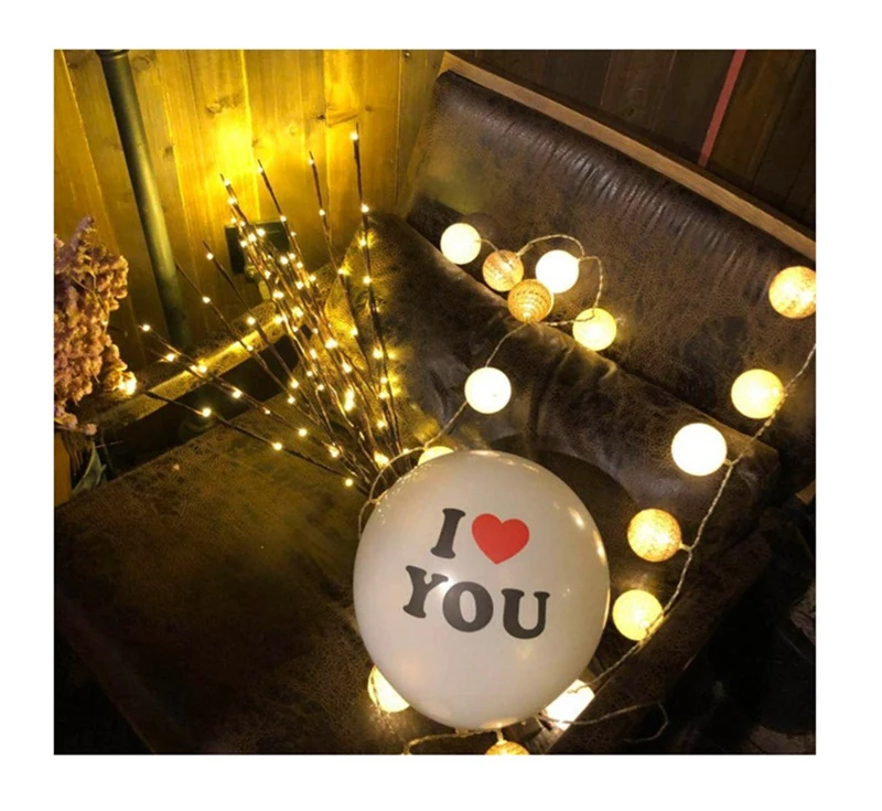 20 Bulbs LED Willow Branch Lights 77cm Vase Filler Willow Twig Home Christmas Party Garden Decoration Wedding Decorative Lights