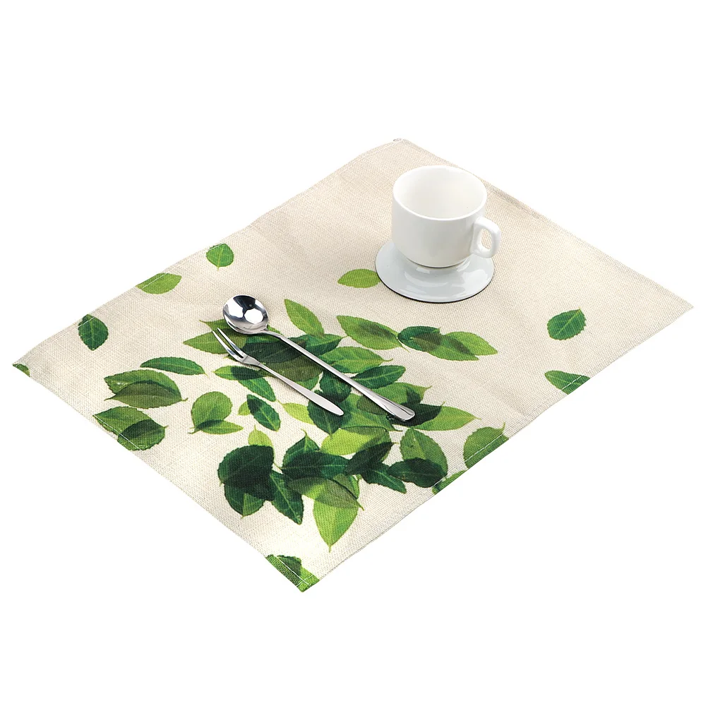 Corner leaves NICEYARD 43*32 см чаши подставки подставка в стиле «Вестерн» обеденный стол коврик украшение стола Прочные Зеленые листья узор кухонные инструменты - Цвет: Corner leaves