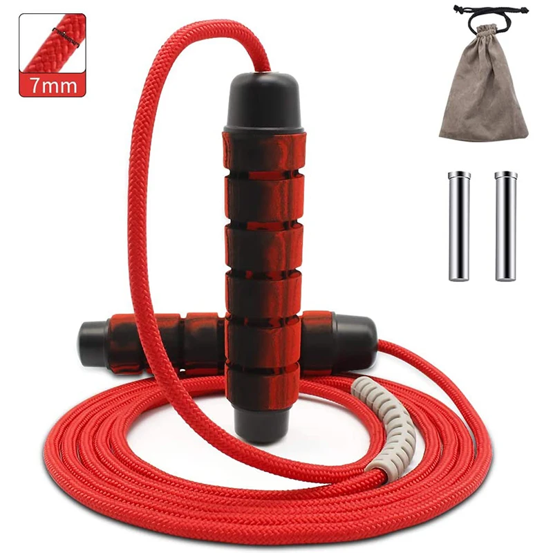 

Speed Jump Rope Weighted Jump Ropes for Exercises with Ball Bearing Jumprope Length Adjustment Memory Foam Handle for Fitness
