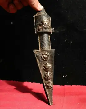

wedding decoration Old Tibet Buddhism Bronze Hayagriva Buddha Statue Dorje Phurba Dagger Holder