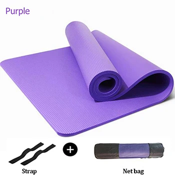 purple NBR 1850*900*15 мм Нескользящие коврики для йоги для фитнеса с ковриком для йоги спортивные бандажи гимнастические коврики Esterilla Tapete Йога - Цвет: purple