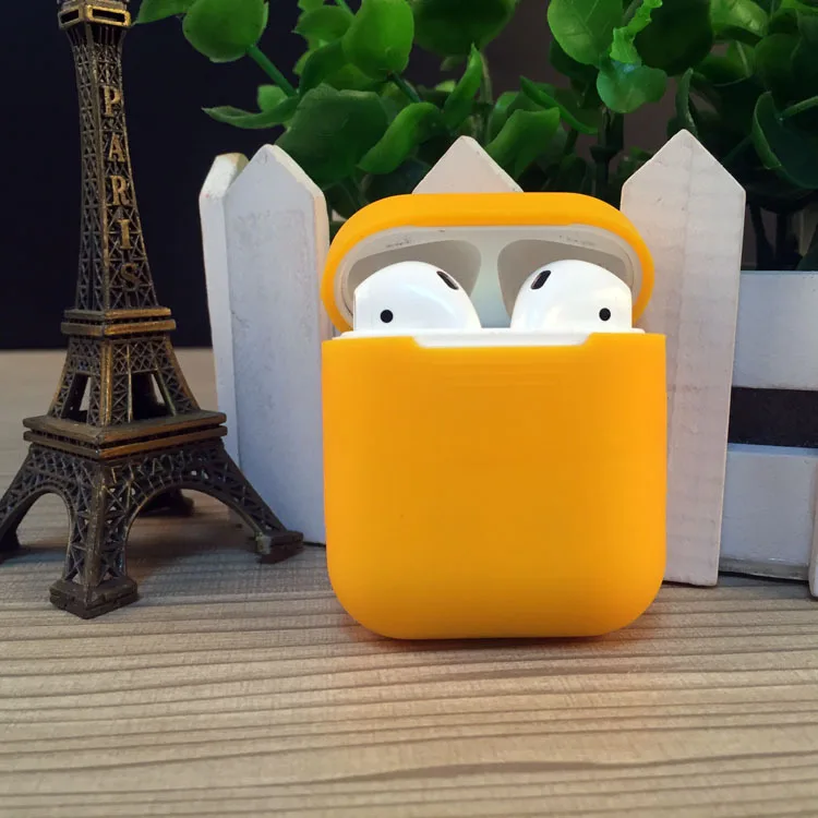 AirPods силиконовый чехол Защитный чехол+ брелок для Apple AirPod зарядный чехол