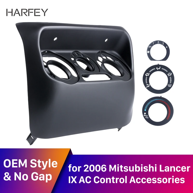 

Harfey 2 Din 178*100mm Car Radio Dashboard Fascia Panel Frame for 2006 Mitsubishi Lancer IX AC Control Accessories In Dash