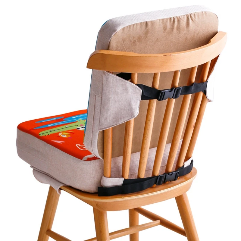 Adjustable Portable Cartoon Baby High Chair Seat Cushion Pad Dining Chair Booster Pad Washable Sponge Increasing Seat Cushion