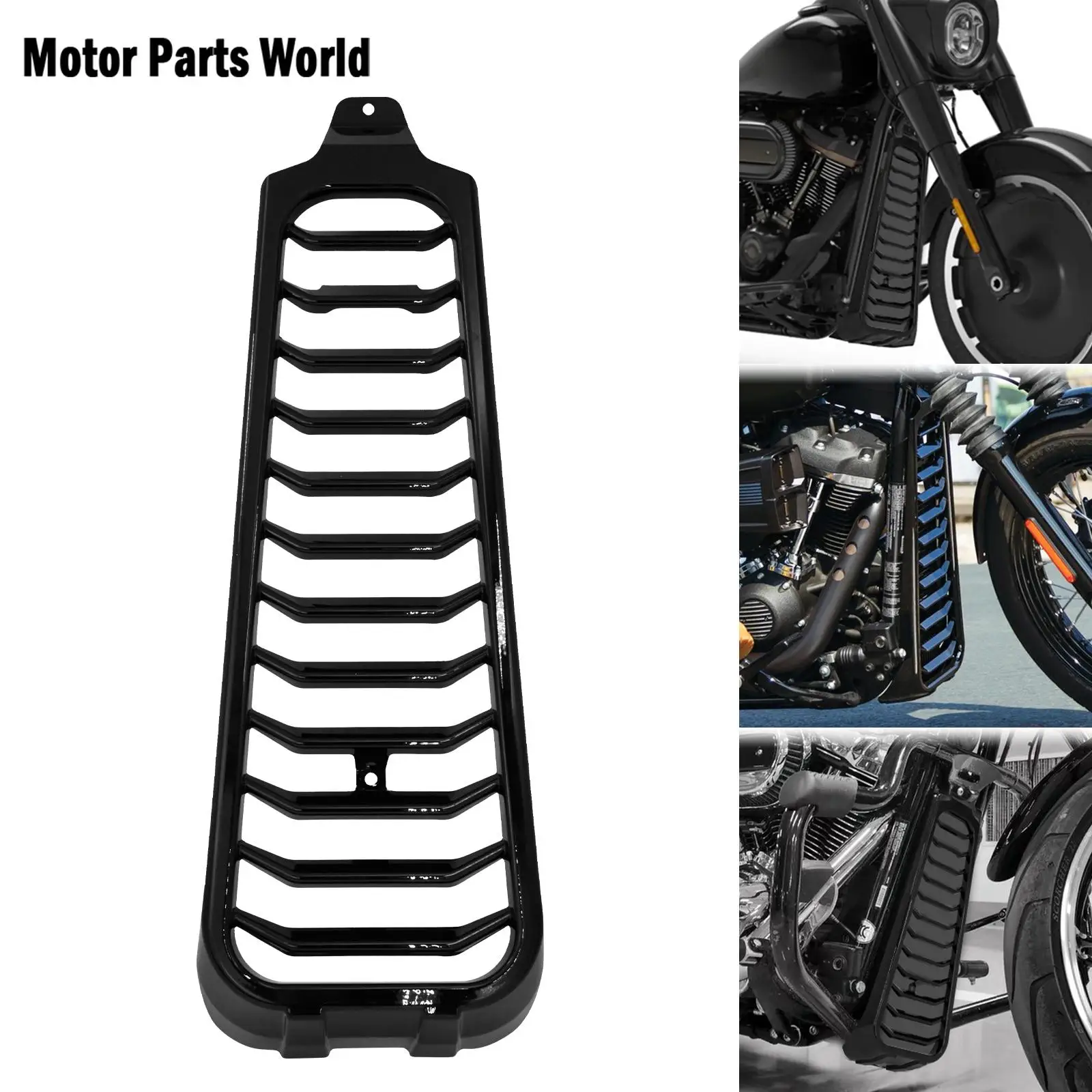 

Motorcycle Front Bottom Spoiler Mudguard Air Dam Chin Fairing Gloss Black For Harley Softail Breakout Fat Bob Slim 2018-2022