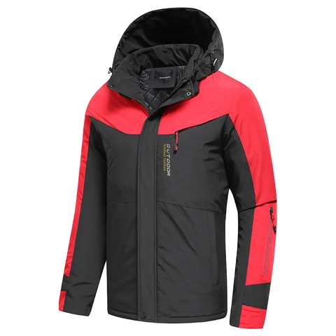 Men 2022 Spring New Brand Outdoor Vintage Thick Jacket Coat Men Autumn Fashion Patchwork Waterproof Pockets Hat Jackets