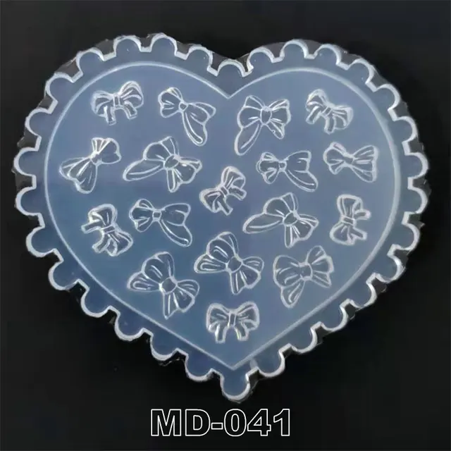 3D Carving Silicone Nail Mold Stamping Template Camellia/Shell/Bow Tie/Star Pattern DIY UV Gel Acrylic Crystal MD040-MD051 MD-041