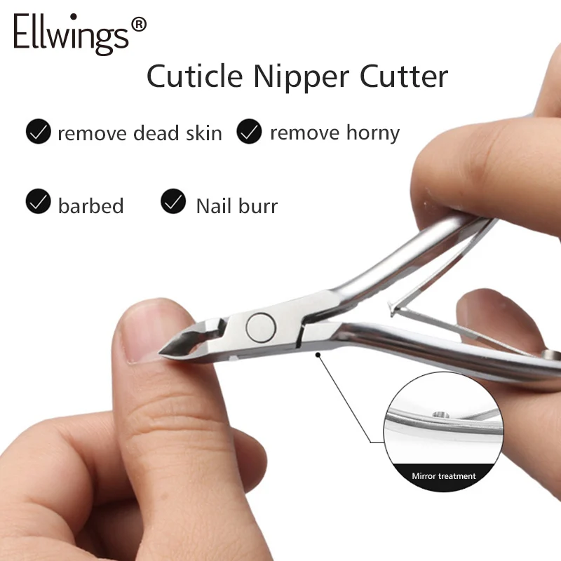 Ellwings ногти на руках ногах кусачки для кутикулы Обрезка из нержавеющей стали
