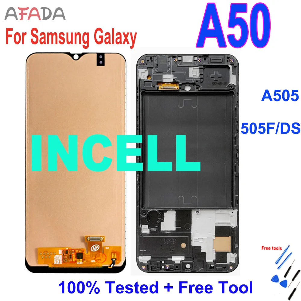 Lcd Da 6.4 ''Per Samsung A50 A50 A505 A505F/Ds A505F A505Fd Display Lcd Touch Screen Digitizer Assembly Sostituzione Lcd