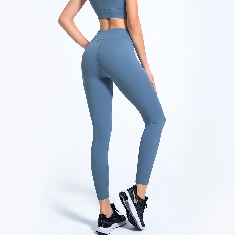 EC.MS Women Leggings No Middle Seam Fitness Pants Ladies High Waist Yoga  Training Leggins Girls Naked Feeling Solid Tights|Trainning u0026 Exercise Pants|  - AliExpress