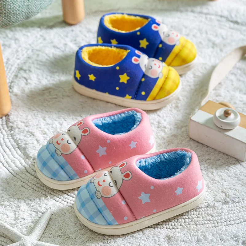 girls leather shoes Kids Cotton Winter Indoor Flip Flops Non-slip Cute Shoes Home Slipper Fashion Warm Children Baby Boys Girls Slippers Miaoyoutong best children's shoes