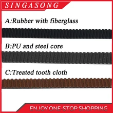 5 м. 6 мм полиуретан со стальным сердечником резиновый Стекловолоконный Ремень ГРМ GT2 Ремень черный цвет 2GT открытый ремень ГРМ 6 мм ширина 5 м для 3d принтера