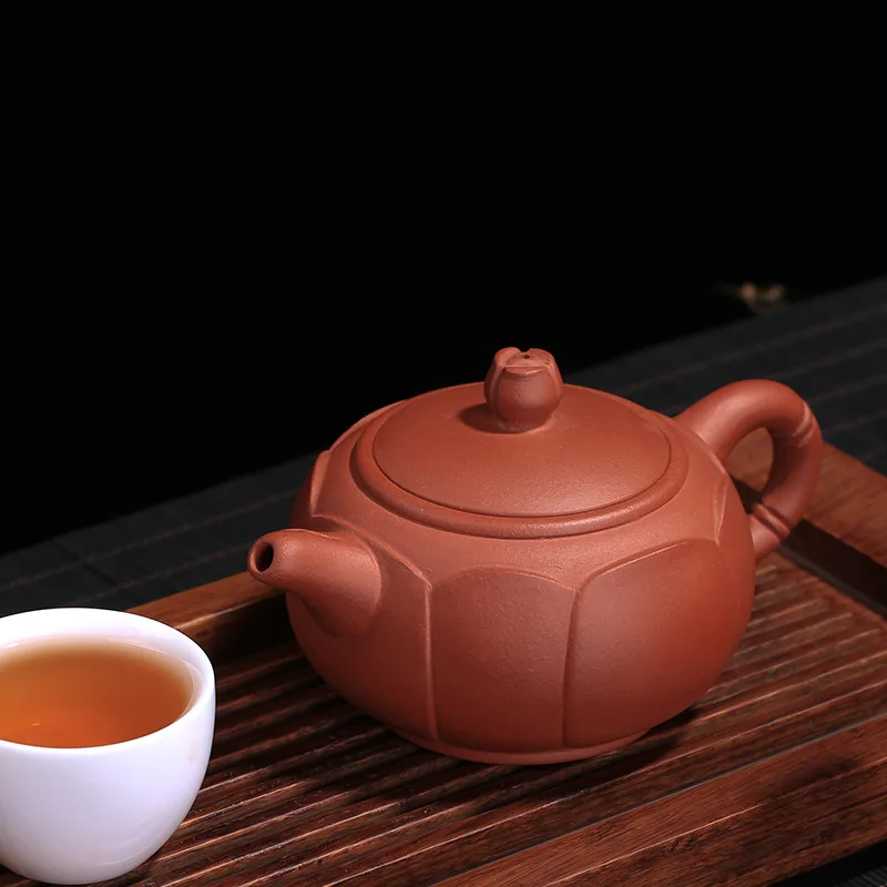 Boutique Yixing Clay Teapot Wholesale Zhongpin Lotus Tea Pot Manufacturers Direct Selling a Generation of Delivery Bag fa bang O