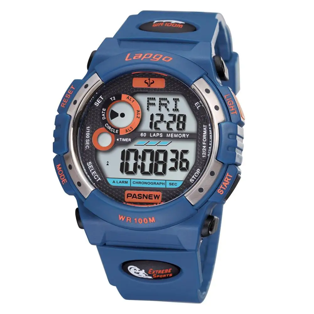 Лучший бренд класса люкс Pasnew часы модные спортивные часы мужские светодиодные цифровые электронные наручные часы 100 м водонепроницаемые часы для дайвинга horloge man