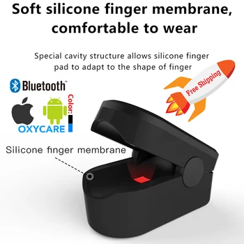 

Finger pulse oximeter blood oxygen digital pulse oximeter Fingertip oximeter, BPM oximeter, health monitor, blue/black