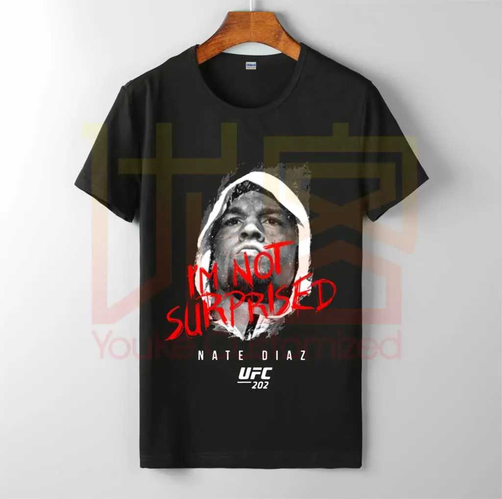 Nate Diaz футболка I'm Not удивленная Мужская с коротким рукавом S-3XL круглым вырезом