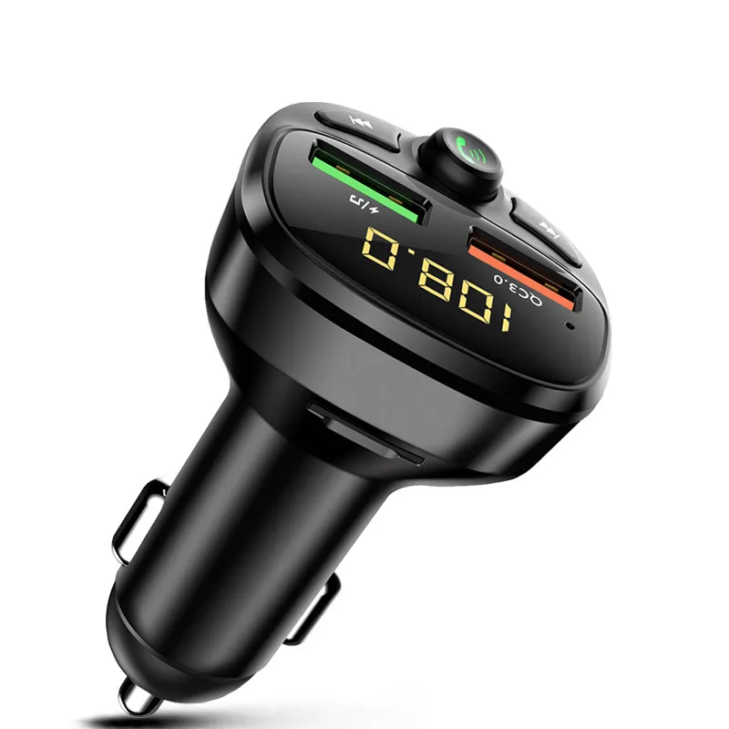 Автомобильное зарядное устройство Quick Charge 3 0 с двумя USB fm-передатчик модулятор