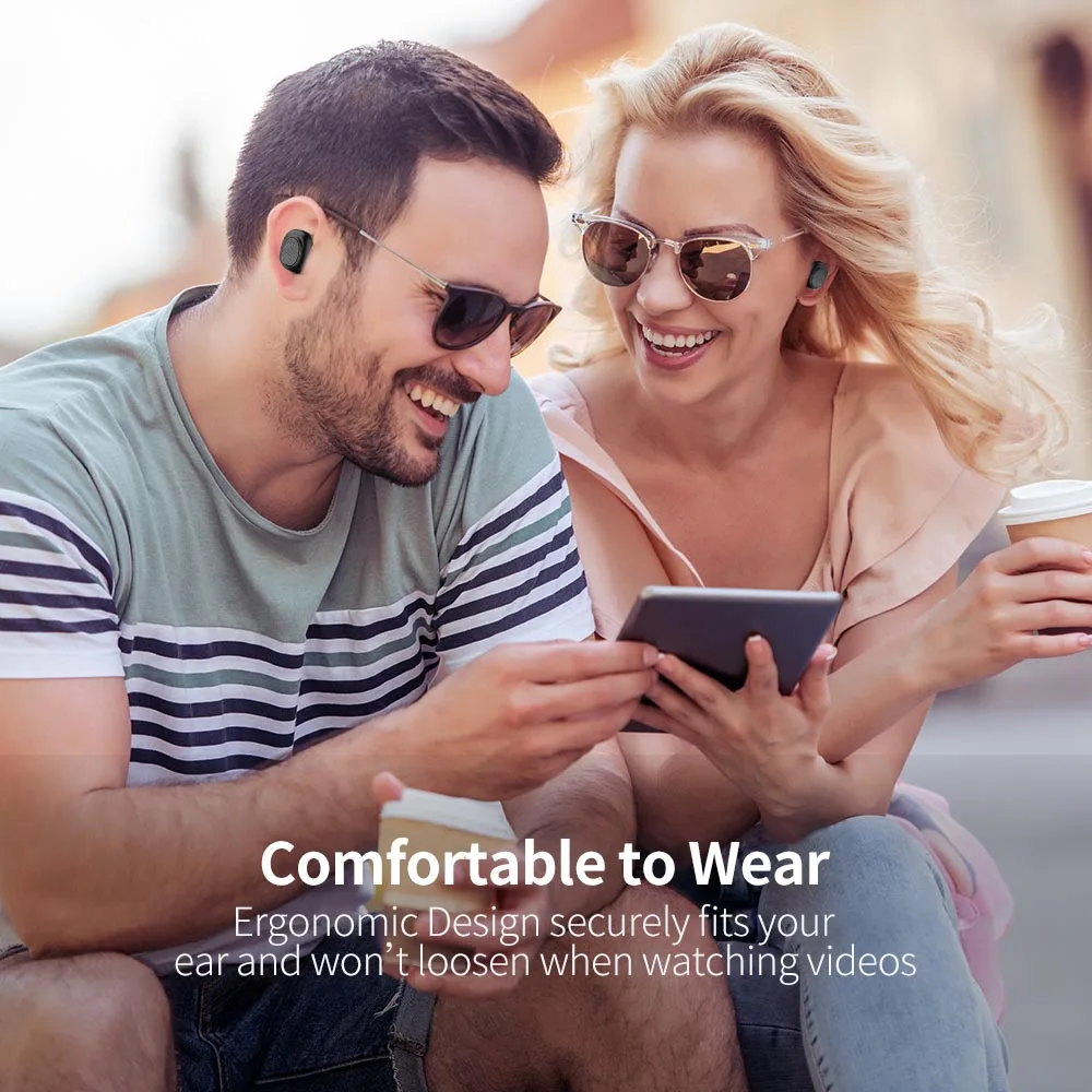 Беспроводные Bluetooth наушники 360 Вращение Hifi стерео TWS Bluetooth 5,0 наушники настоящая беспроводная гарнитура с микрофоном для смартфона