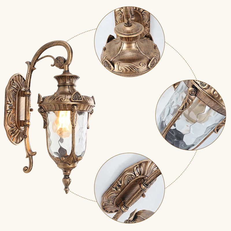 Vintage outdoor wall lights waterproof for garden gate wall lamp led exterior light industrial balcony facade wall sconce lights