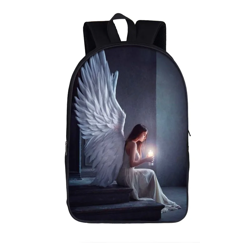 16an10 Sad Angel Wing рюкзак для мальчиков и девочек школьные сумки для подростков женские рюкзаки для ноутбука детские школьные сумки лучший подарок - Цвет: 16an10