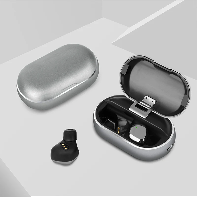 KYCXD TWS bluetooth 5,0 наушники 3D стерео мини IPX7 водонепроницаемая для спорта, бега Игровые наушники беспроводные наушники - Цвет: silver