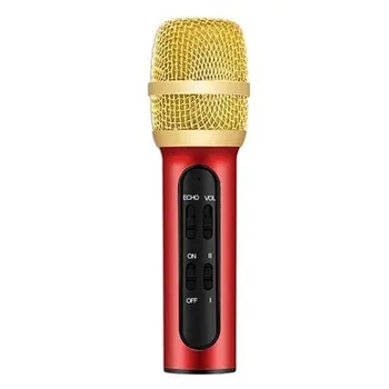 

New Live Broadcast Condenser Sound Card Microphone Aluminum Alloy Process Mobile Phone Live Singing Microphone