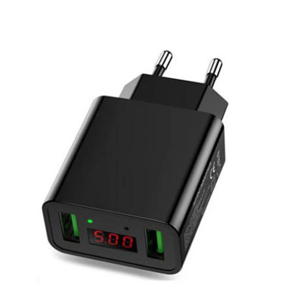NO.1 USB зарядное устройство для телефона универсальное 2 порта для мобильного телефона с ЖК-дисплеем и цифровым дисплеем портативное зарядное устройство с европейской вилкой CE сертифицированная головка для быстрой зарядки - Цвет: NO.1