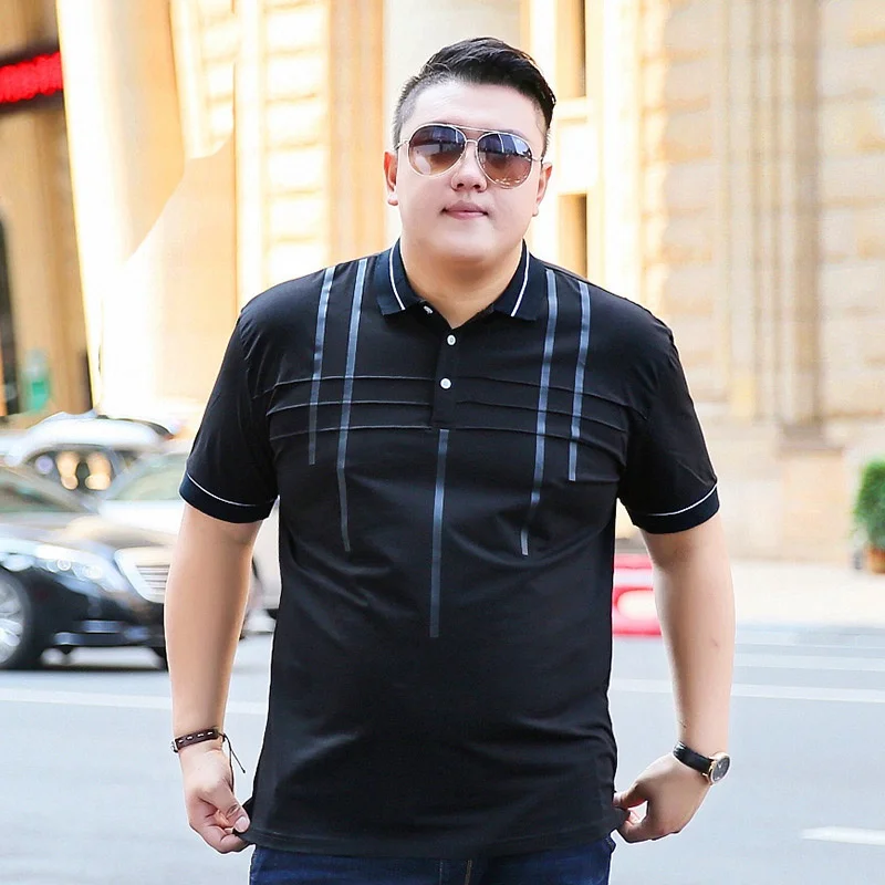 Специальная толстая очень большая черная рубашка с коротким рукавом pol shirt