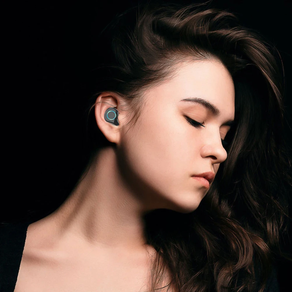 R6 TWS Bluetooth 5,0 водонепроницаемый спортивный наушник шумоподавление стерео музыкальные наушники с цифровой зарядкой чехол