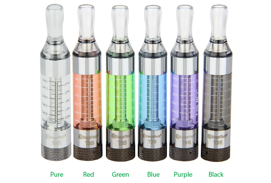 5pc KangerTech T3S eGo BCC Clearomizer