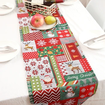 

Interior Decoration Restaurant Christmas Checkered Tablecloth Delicate Table Cloth Minimalist Ornament Home Table Decoration