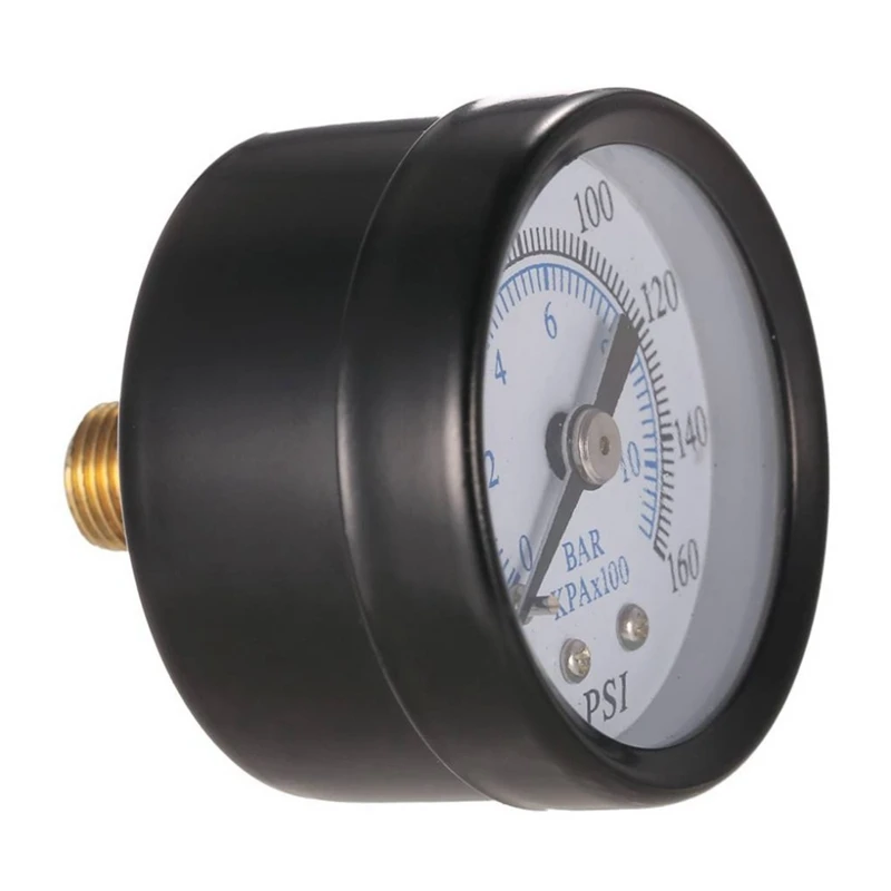 Топ манометр Инструменты Портативный 0-160Psi 0-10Bar Манометр воздушный компрессор гидравлический вакуумный калибровочный манометр