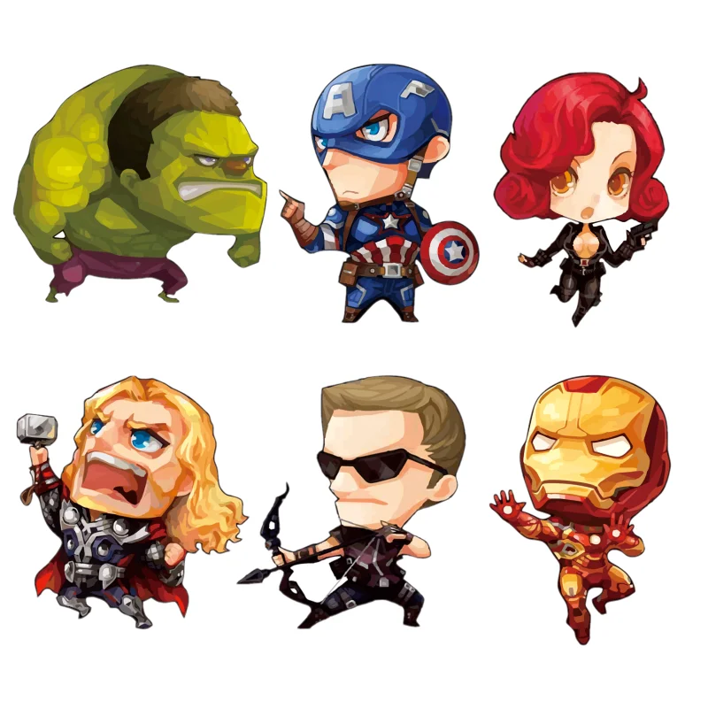 6 шт./компл. милые Мультяшные украшения для мальчиков сделай сам Marvel Hero