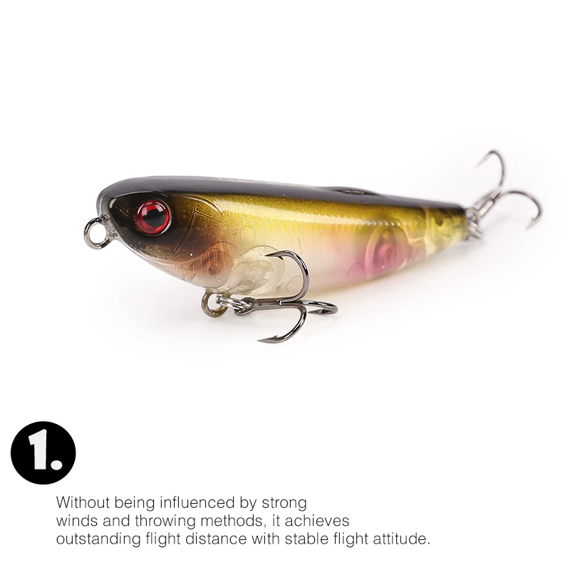 TSURINOYA плавающий Topwater мини карандаш приманка набор DW62 50 мм 5 г 4 шт. Z-walk Карандаш воблер Pesca жесткая пластиковая наживка кренкбейт