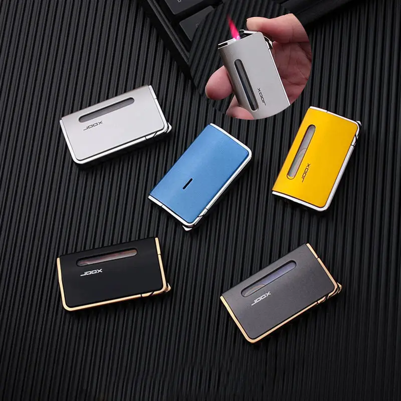 Ветрозащитная газовая зажигалка ультратонкая миниатюрная надувная