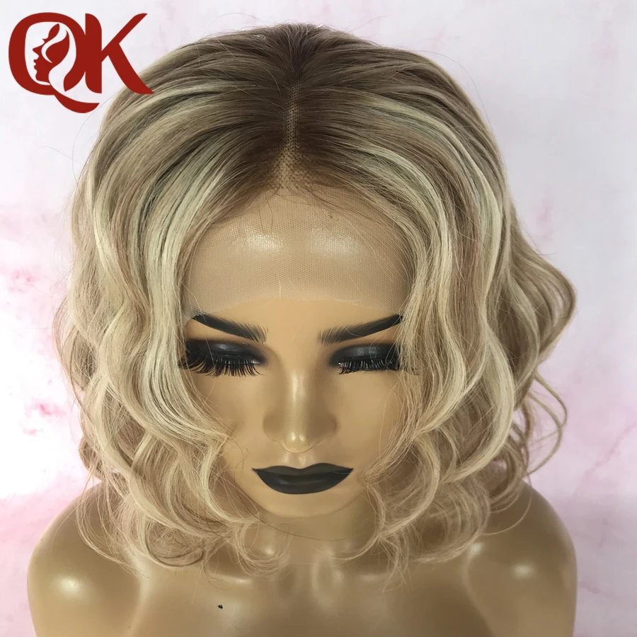 QueenKing волосы на кружеве парик 180% Lemi цвет боб парик Омбре часть предварительно выщипанные бразильские человеческие волосы remy