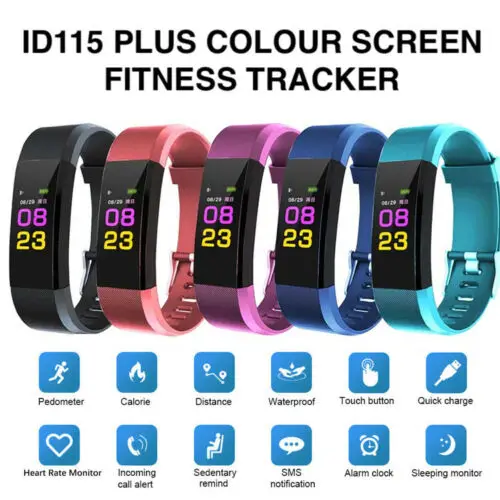 Цветной фитнес трекер ID115 Plus 115 Pro умный Шагомер браслет для ходьбы пульсометр