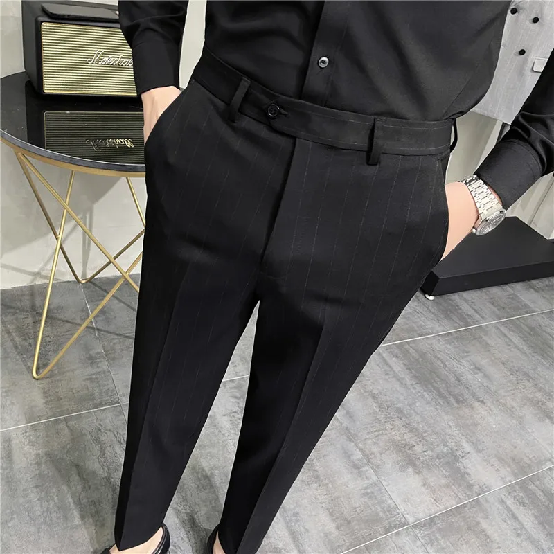 Plaid Suit Pants Men Clothing 2022 