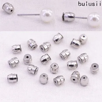 

10Pcs Secure Earring Lock Earring Back Ear Studs Nuts Replacement Earring Posts