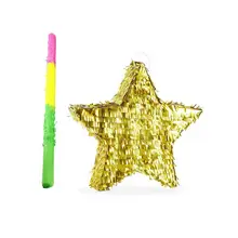Золотая пятиконечная звезда пиньята на дни рождения вечерние фольга бутафория для украшения Поставки