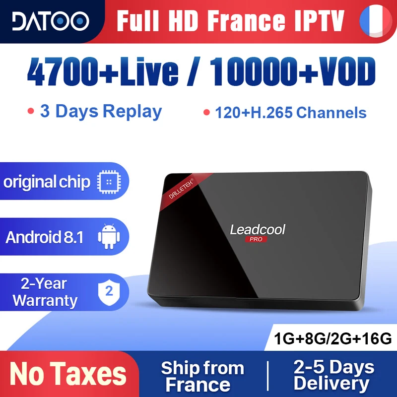 

IPTV France Portugal Belgium Netherlands Leadcool Pro TV Box Android 8.1 IPTV Subscription Italia Spain France Arabic UK IP TV