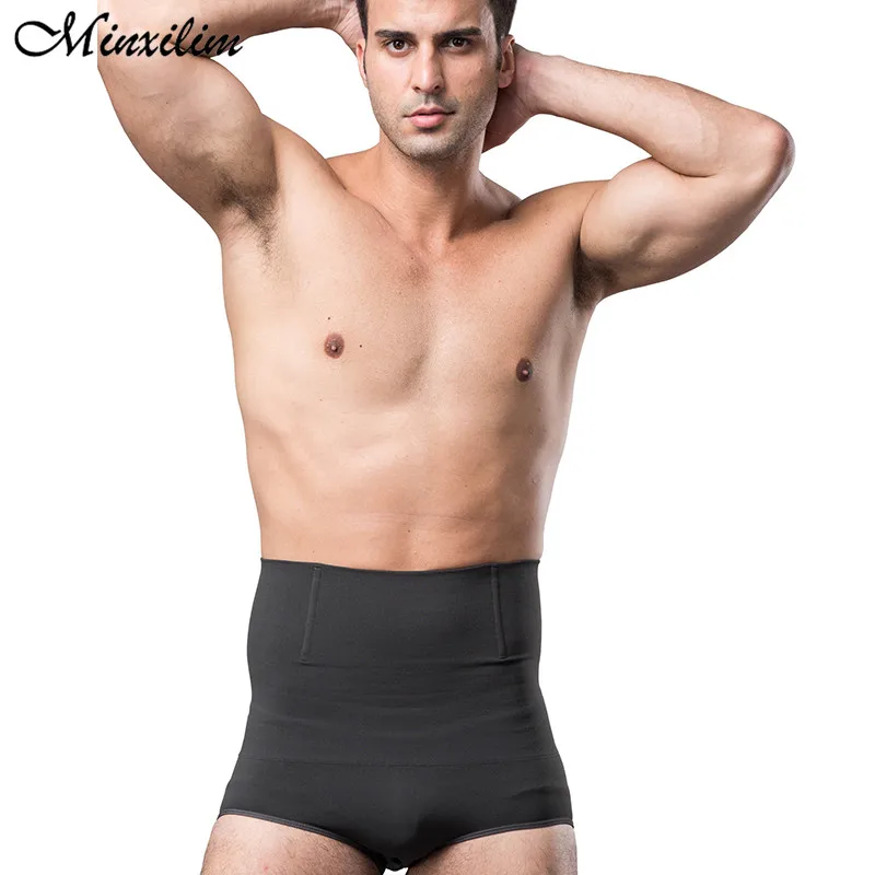 Minxilim Mens Body Shaper Compression Tummy Control High Waist Trainer ...