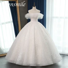 Fansmile новое качество Vestido De Noiva кружевные свадебные платья размера плюс Индивидуальные свадебные платья свадебное платье FSM-060F